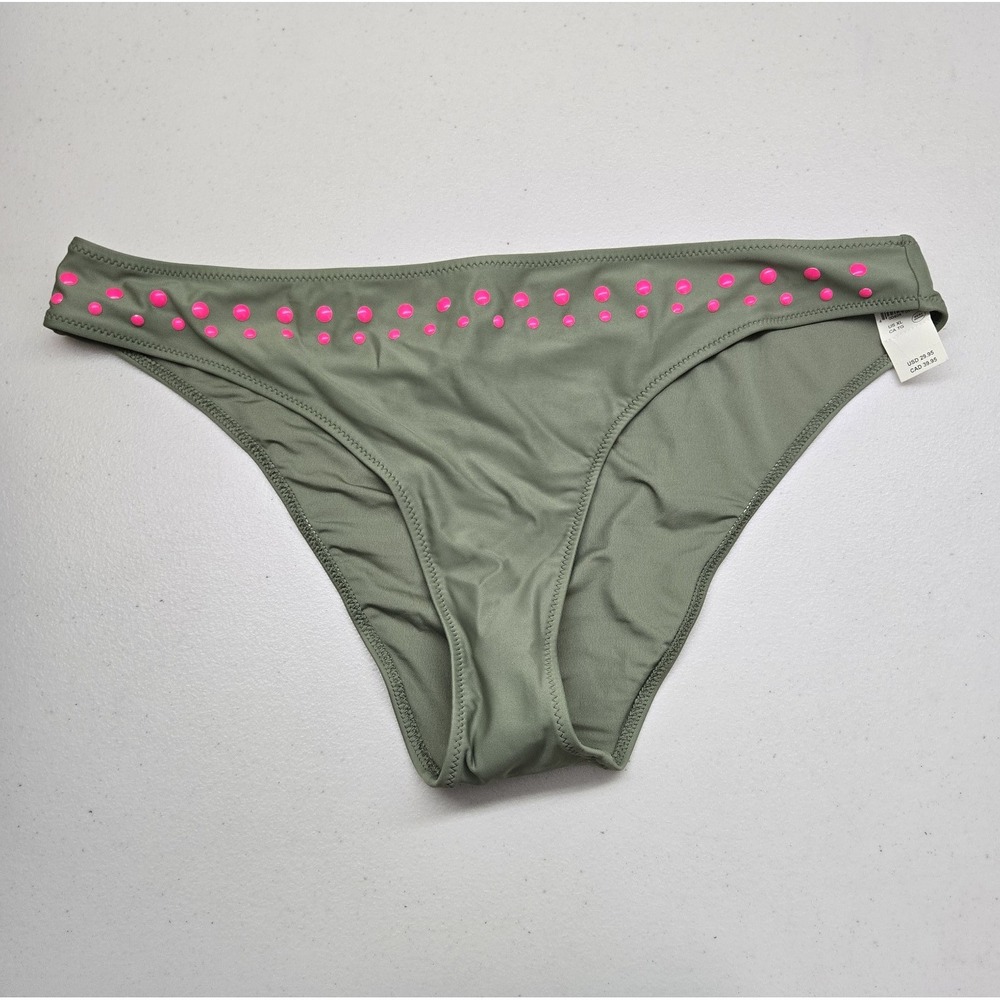 Aerie Women Swim‎ Bottom XL Green Cheeky Studded NWT